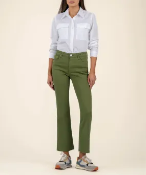 Kelsey High Rise Raw Hem | Army Green