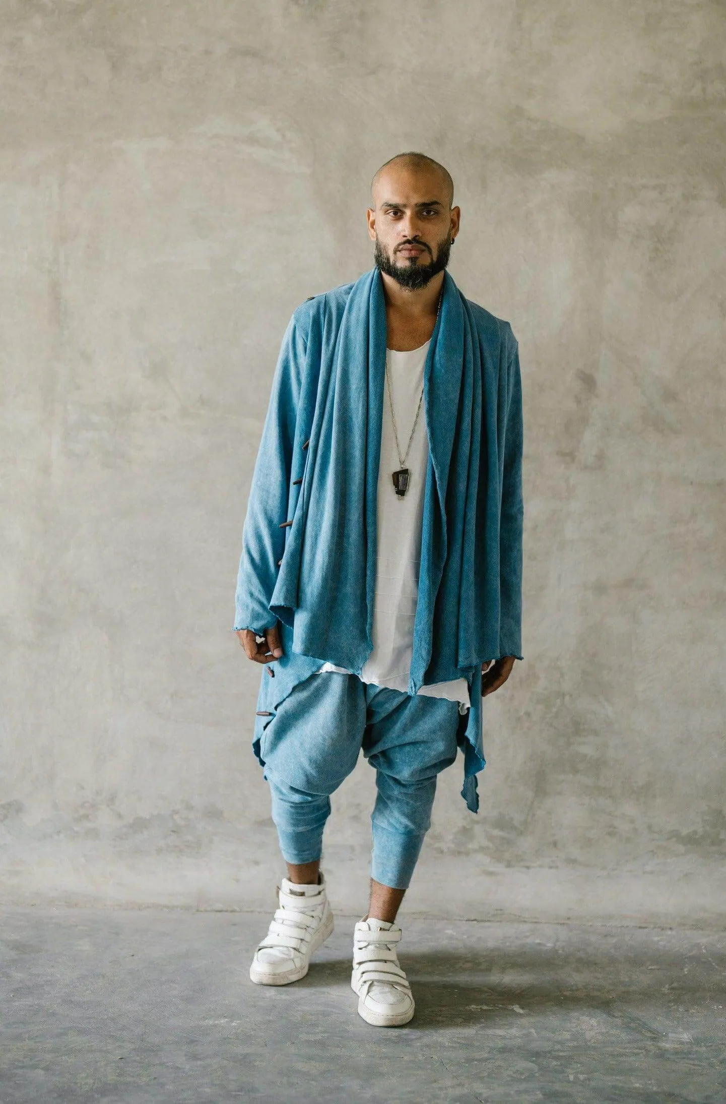 KENOBI BLUE Stonewash - Stylish Jedi Style Hoodie For Men