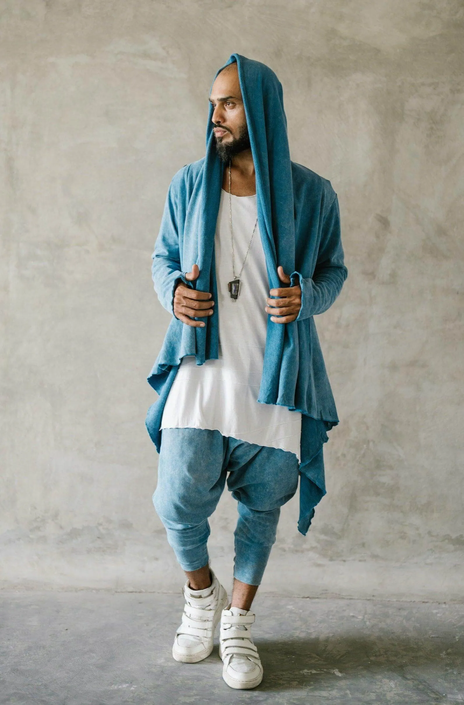KENOBI BLUE Stonewash - Stylish Jedi Style Hoodie For Men