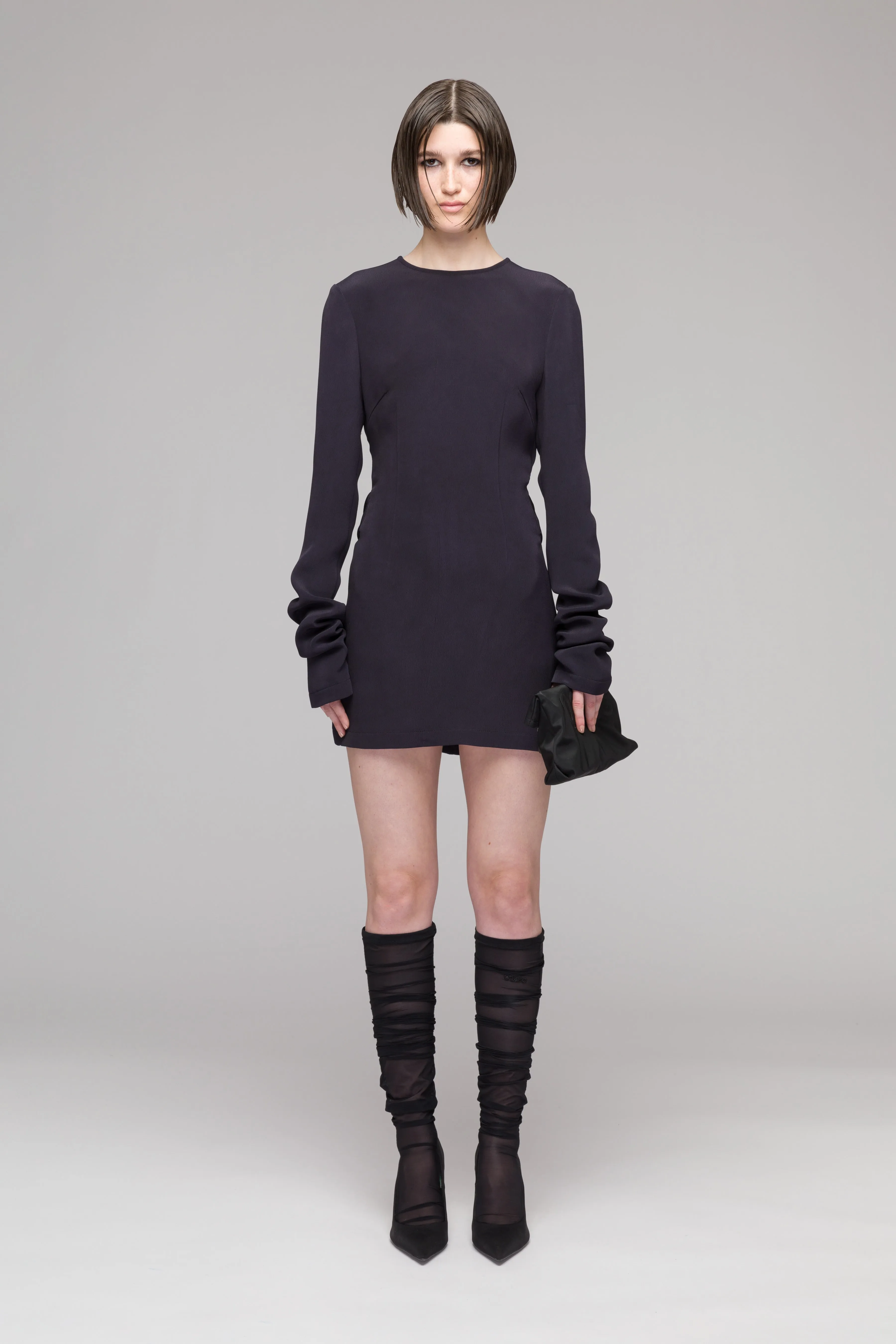'KICKED BACK' STRUCTURED SHORT DRESS