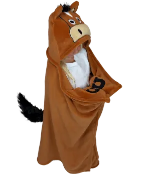 Kids Horse Critter Hooded Blanket by Lazy One