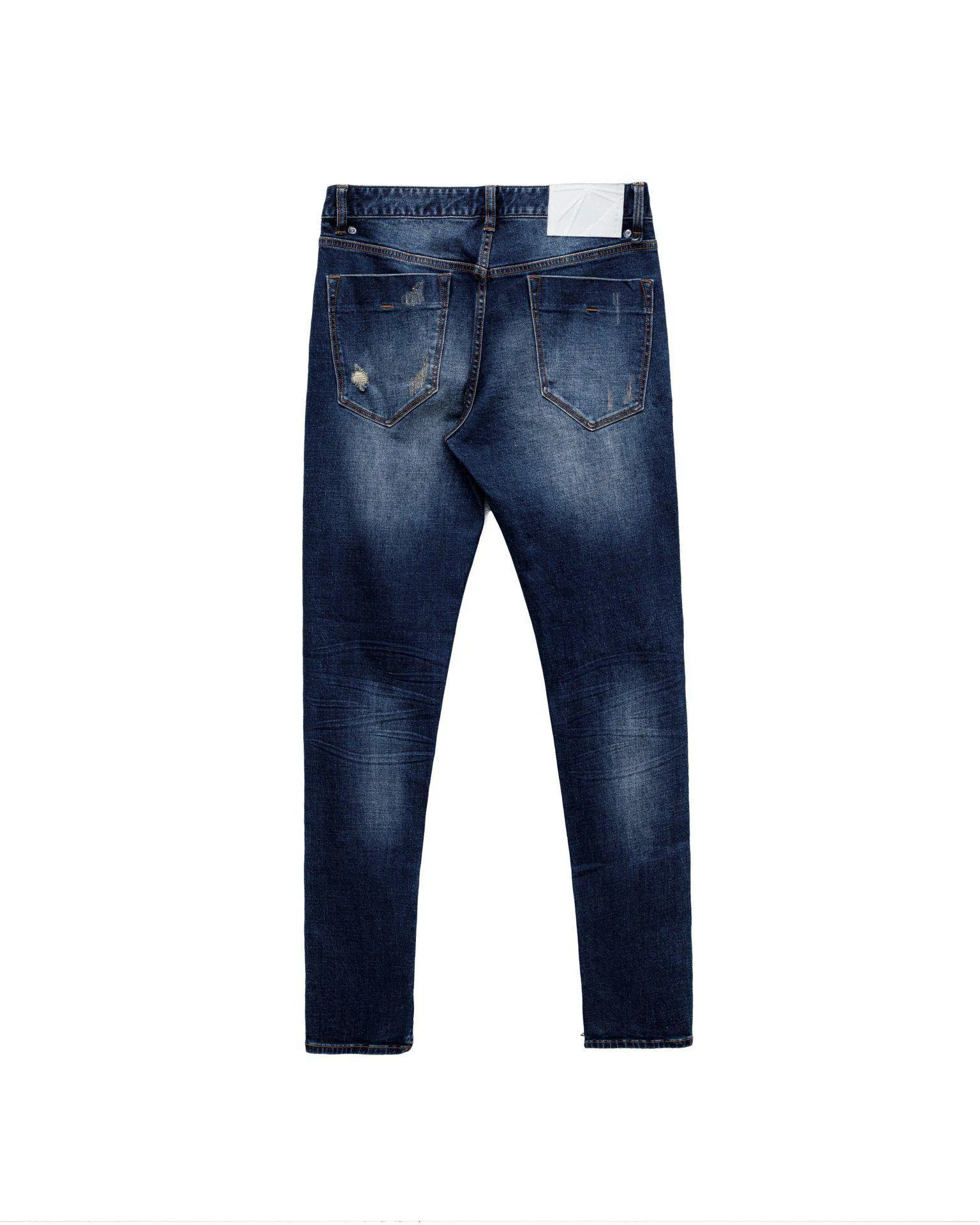 Konus Men's Heavy Wash Distressed Jeans