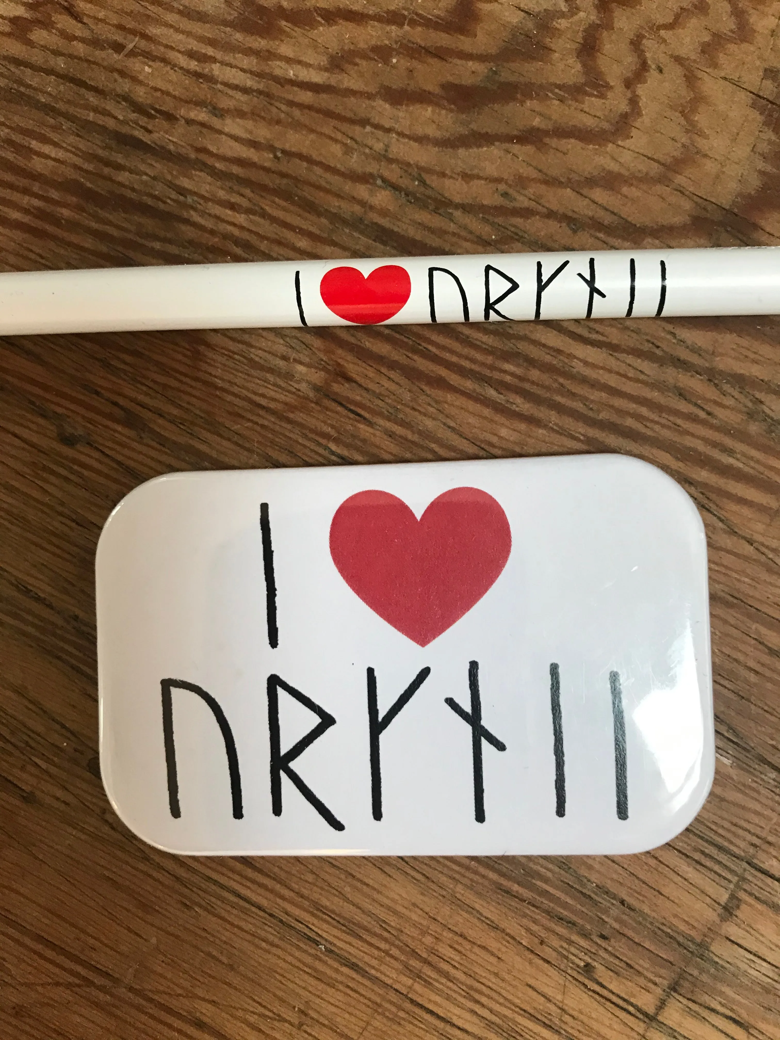 'l Love Orkney Viking Runes' Pencil