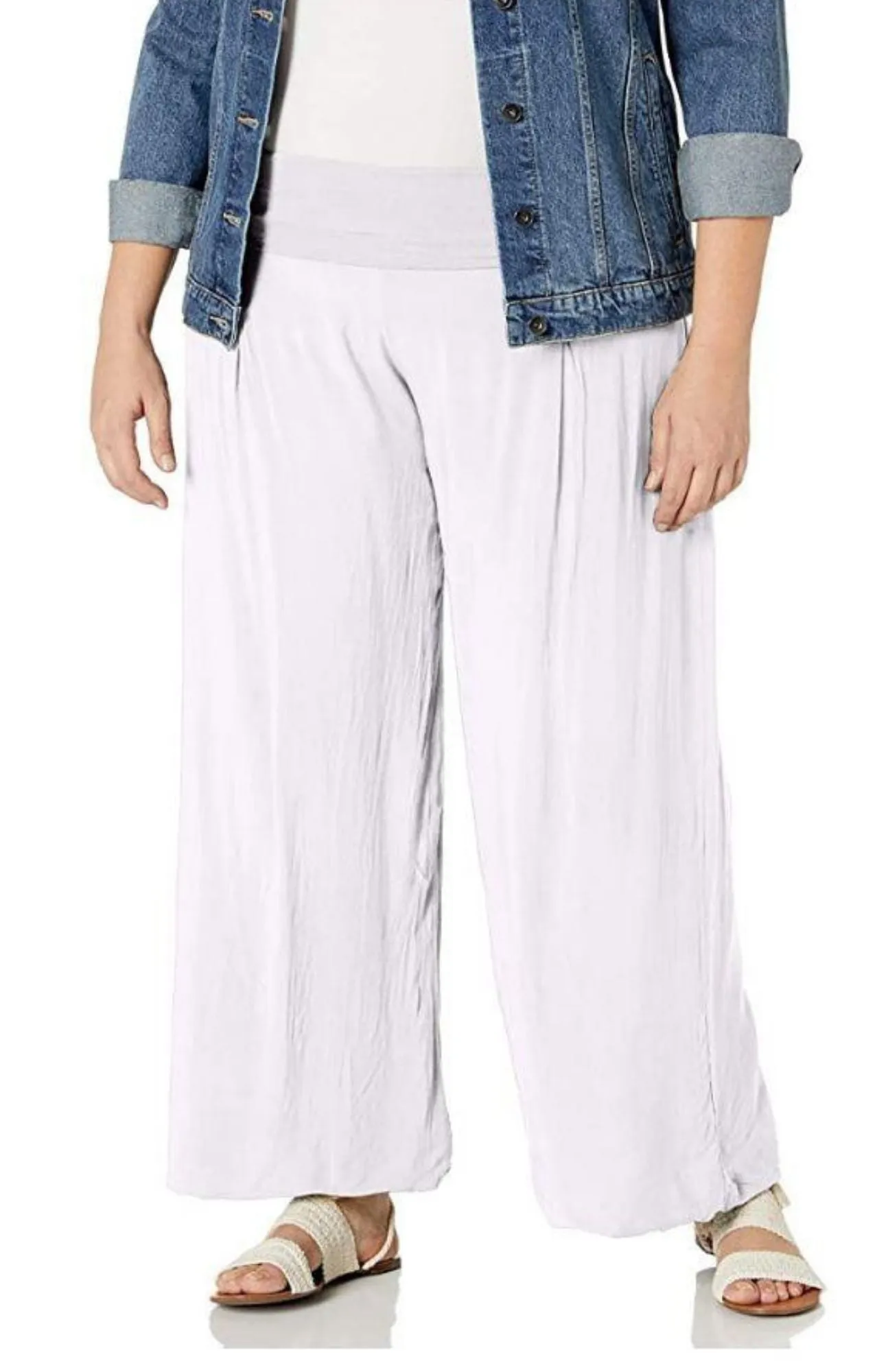 M Made in Italy - Plus Size Maxi Wide Leg Pant