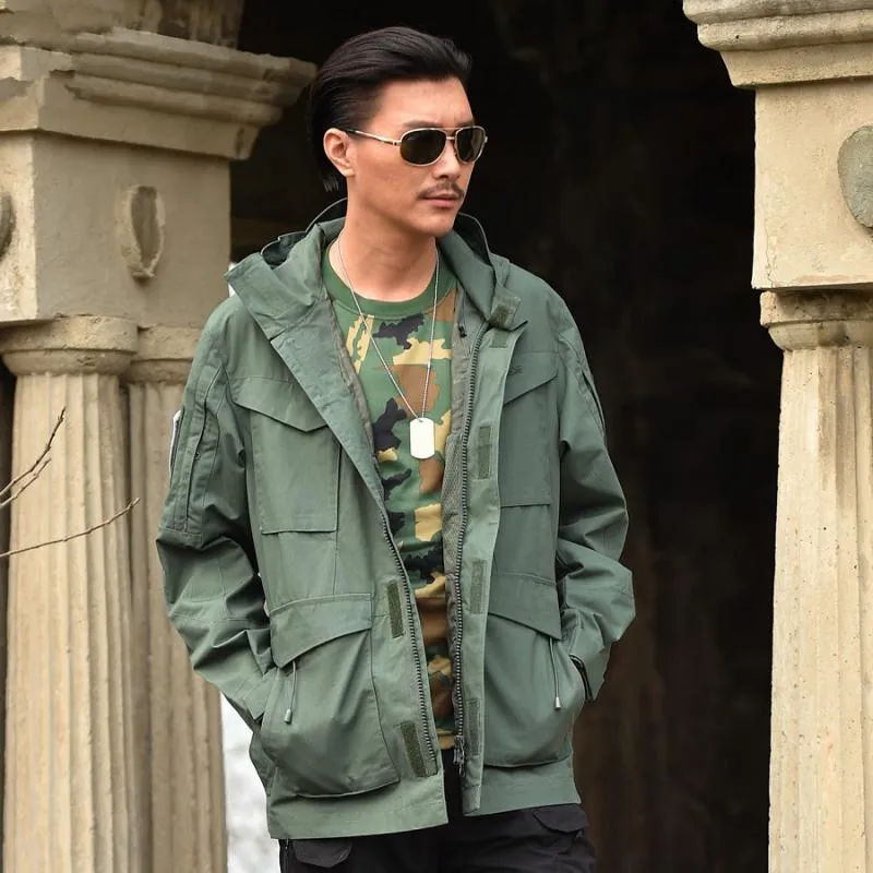 Men's Hooded Tactical Windbreaker