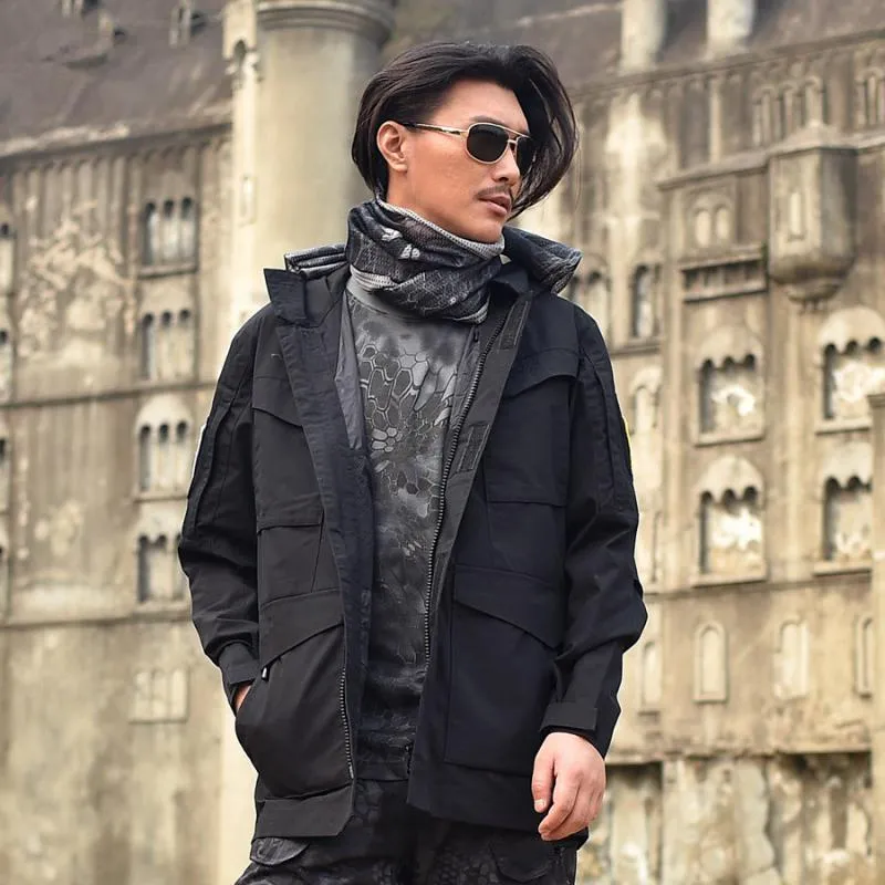 Men's Hooded Tactical Windbreaker