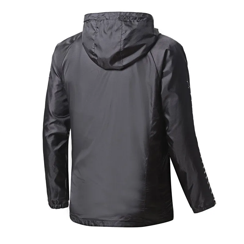 Men's Printed Windbreaker With Zipper