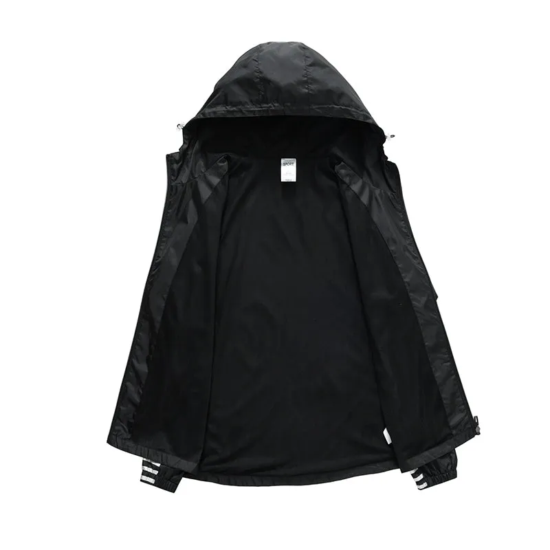 Men's Printed Windbreaker With Zipper