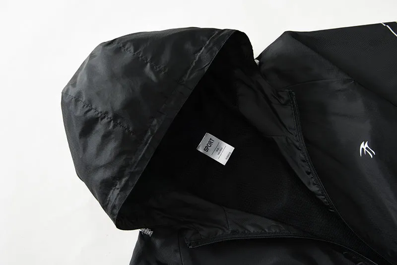 Men's Printed Windbreaker With Zipper