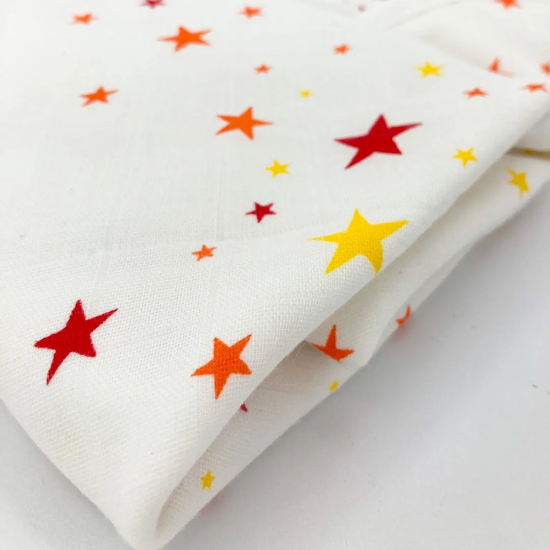 Muslin Hooded Towel- 100% Organic Cotton- Star