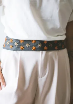 Nikki Fabric Belt - black denim