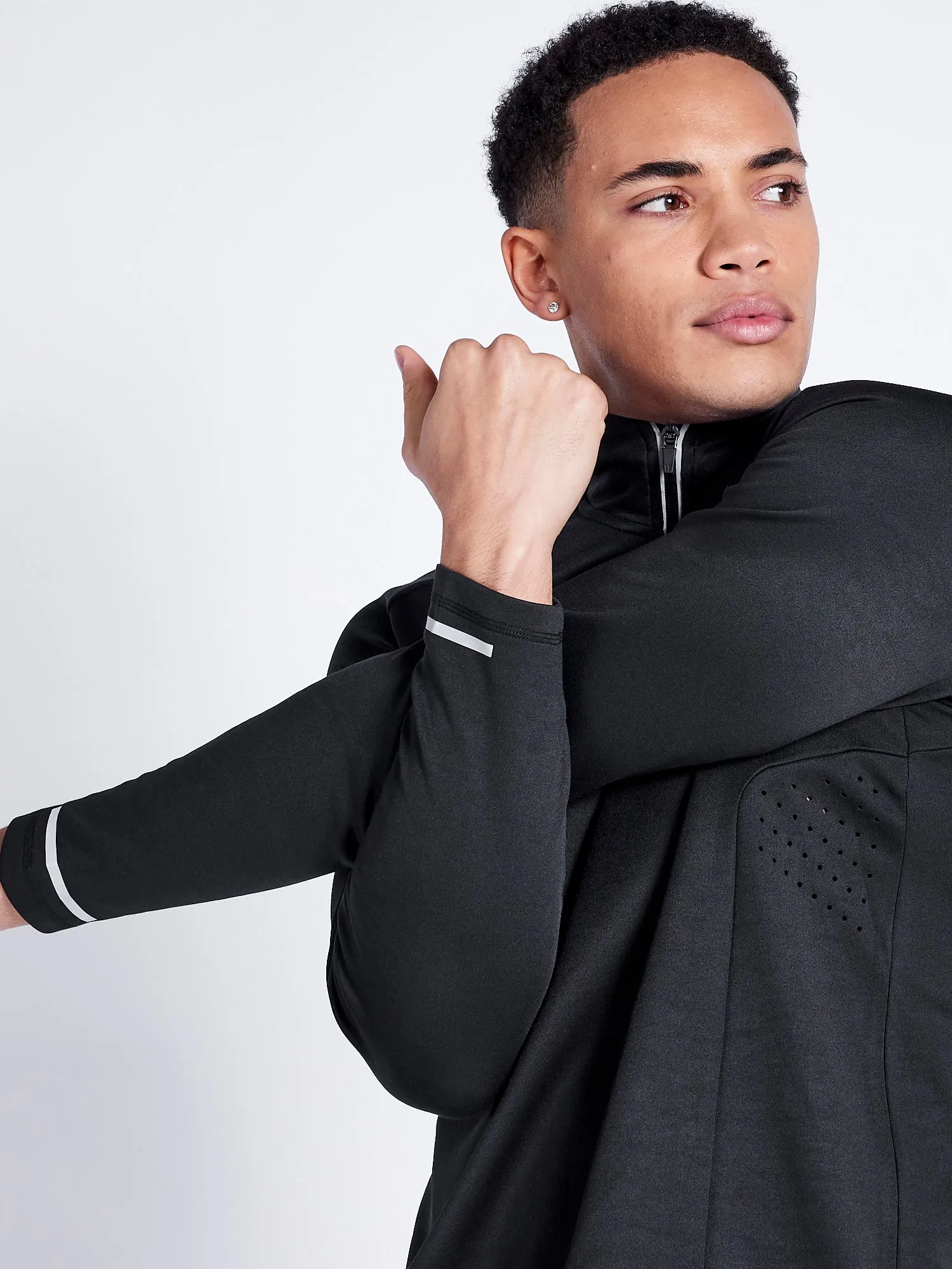 Oxygen Quarter Zip Top - Black