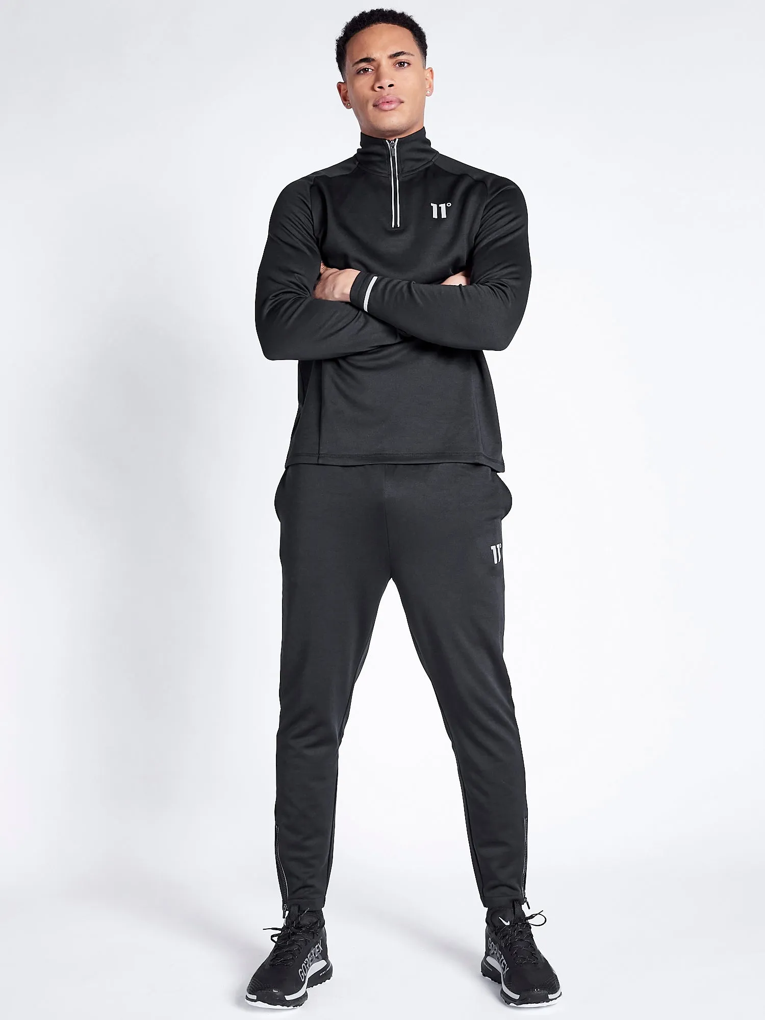 Oxygen Quarter Zip Top - Black