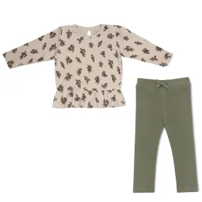 Peplum and Legging Set in Posy