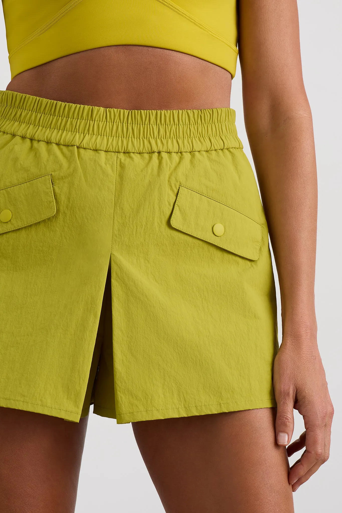 Pleated Spray Mini Short 648