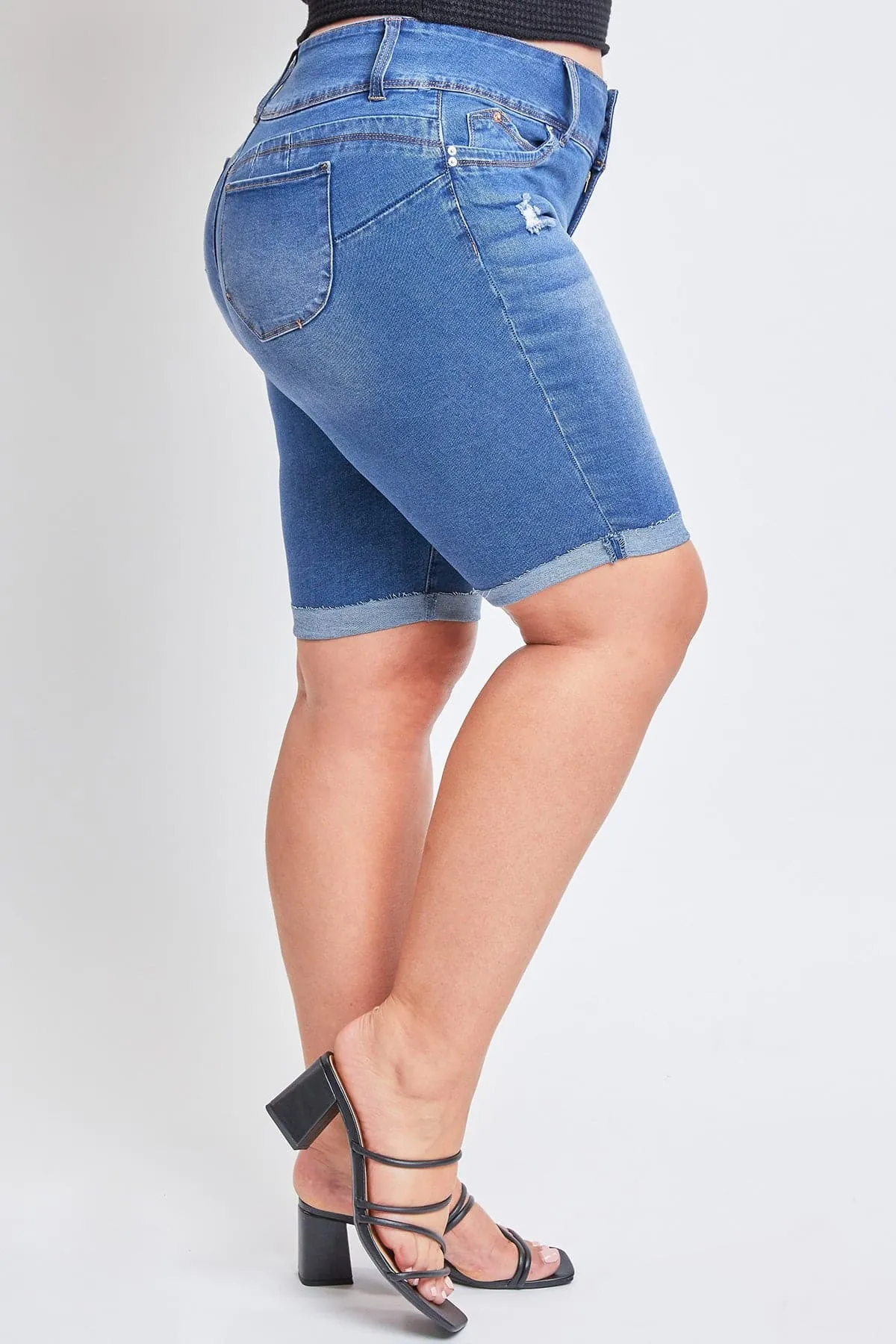 Plus Size Women's WannaBettaButt Cuffed Bermuda Shorts
