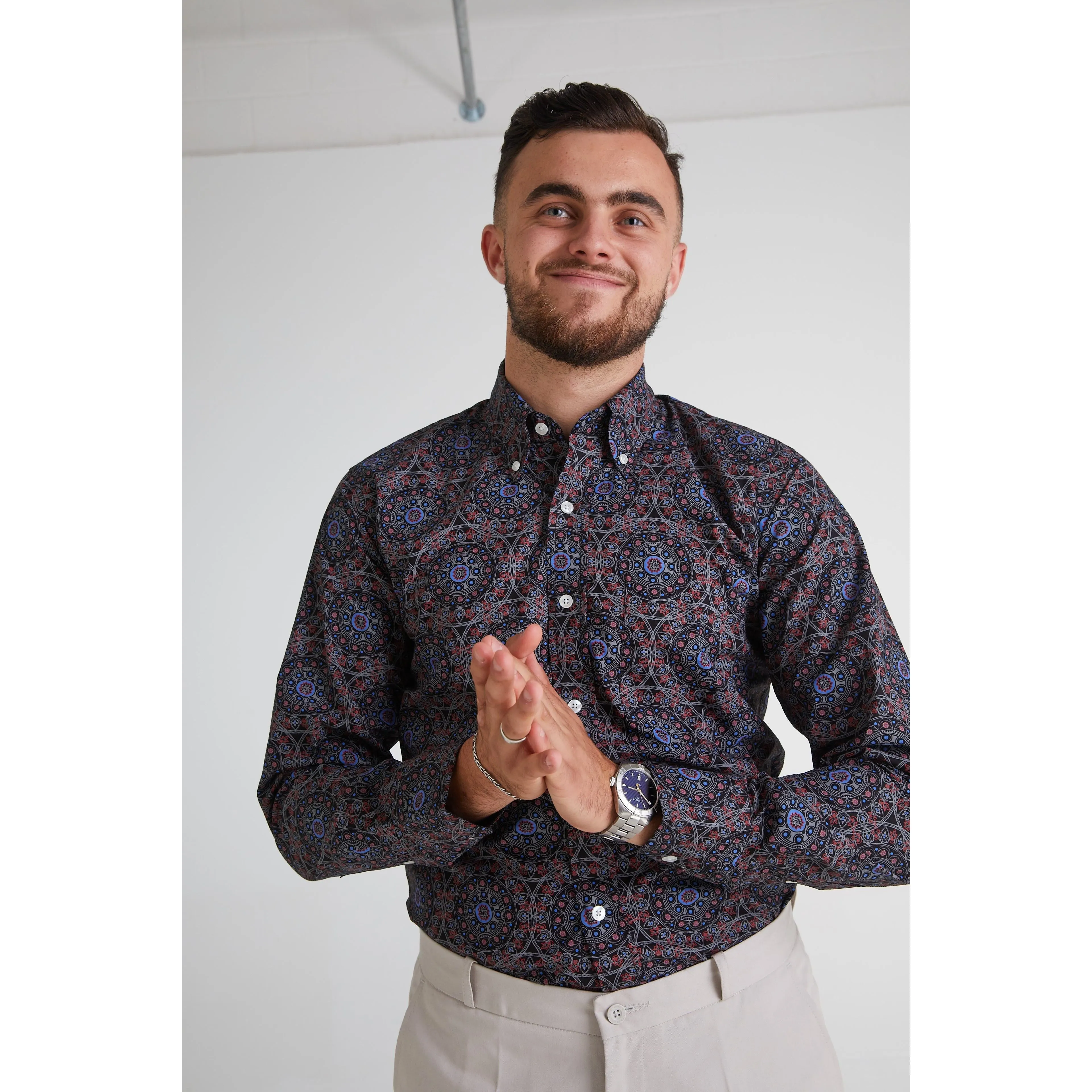 Relco - RSL-16 Black Circular Psychedelics  - Shirt