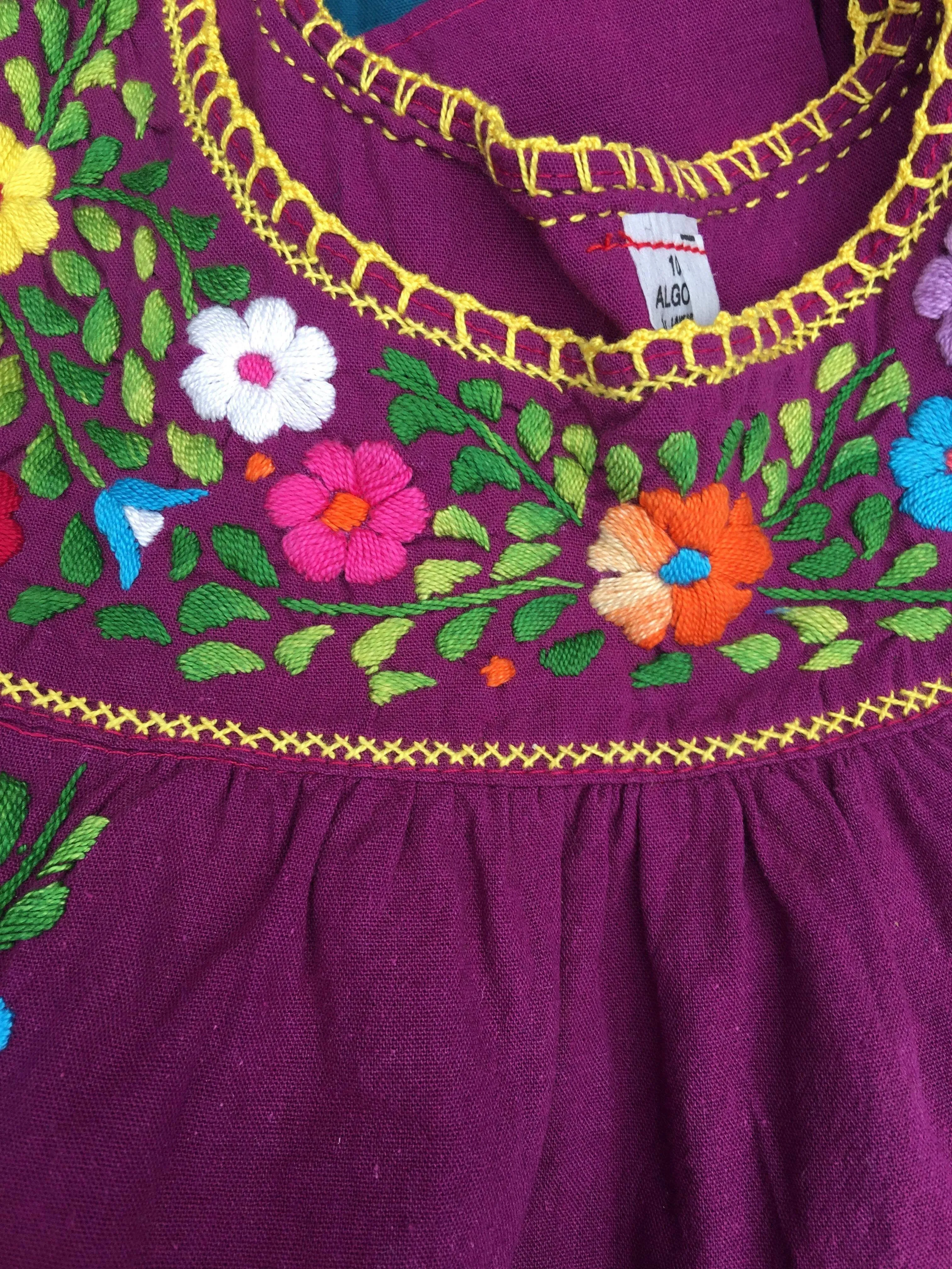 Rocio Long Sleeve Chapala Traditional Embroidered Blouse