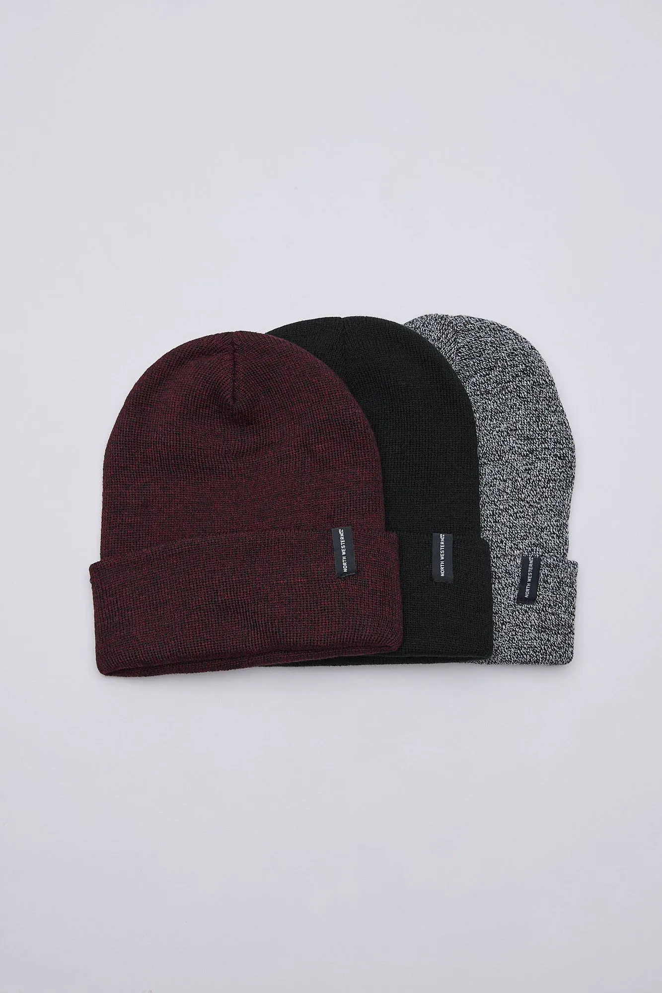 Rolled Cuffed Beanie 3-Pack