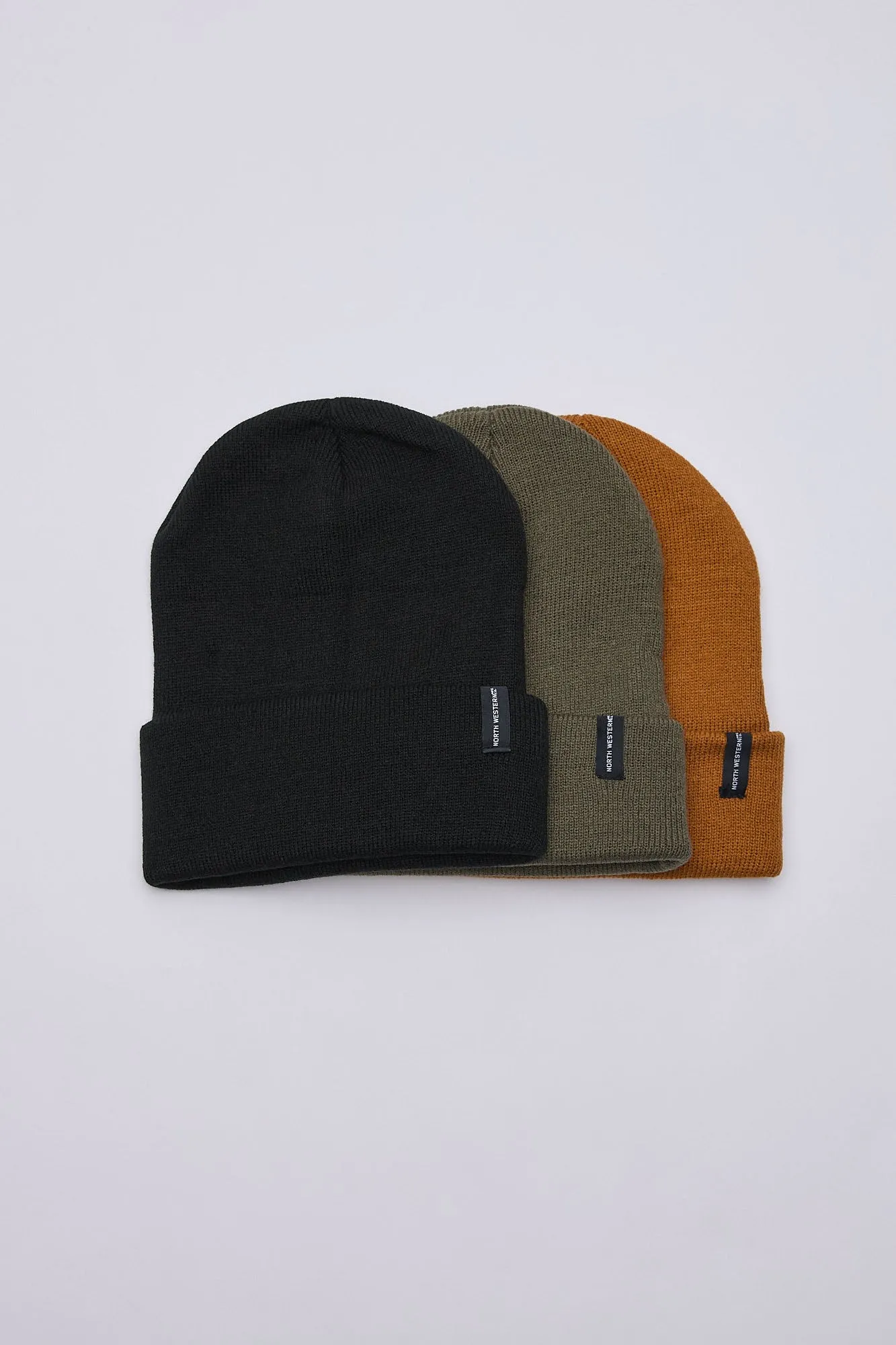 Rolled Cuffed Beanie 3-Pack