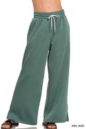 Scuba Drawstring Pants in Ash Jade