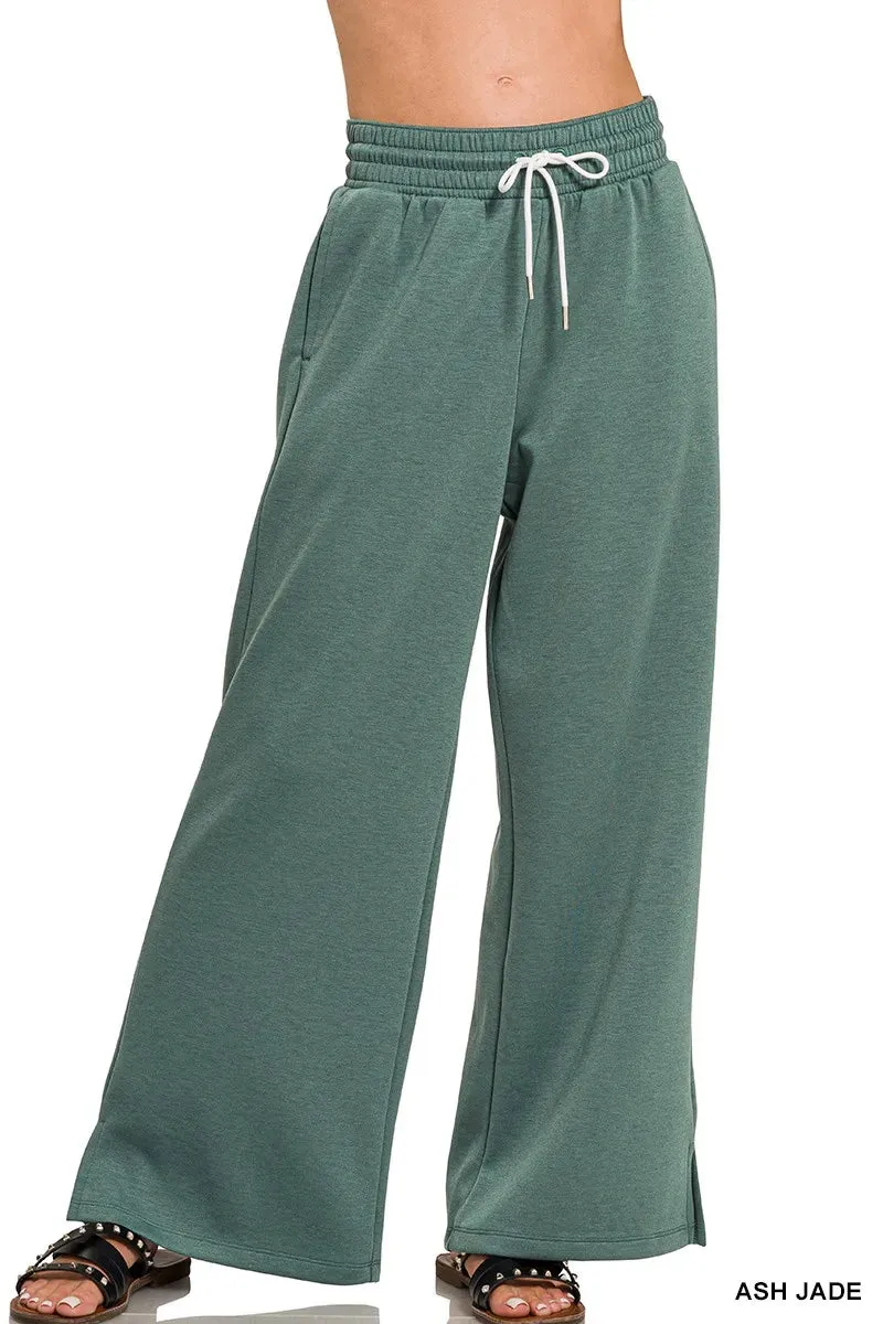 Scuba Drawstring Pants in Ash Jade