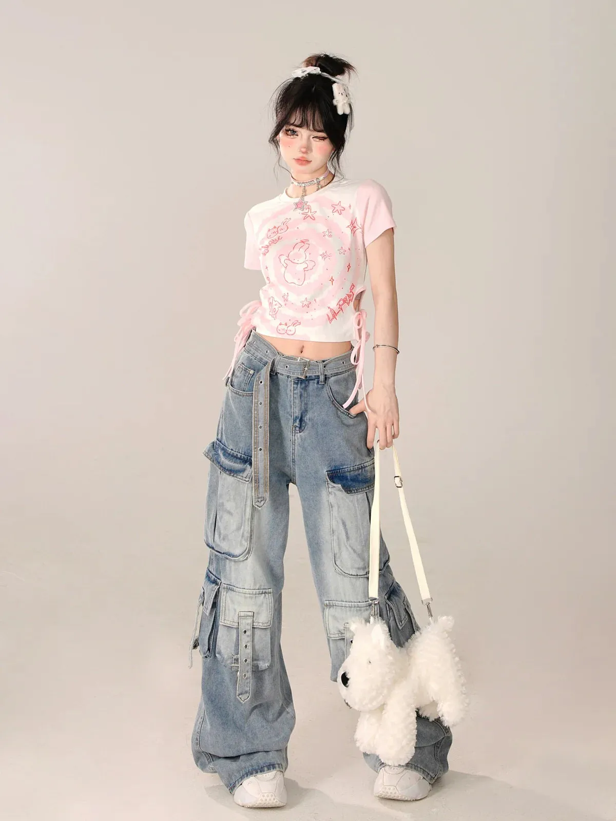 Short Girly Summer Rabbit Top