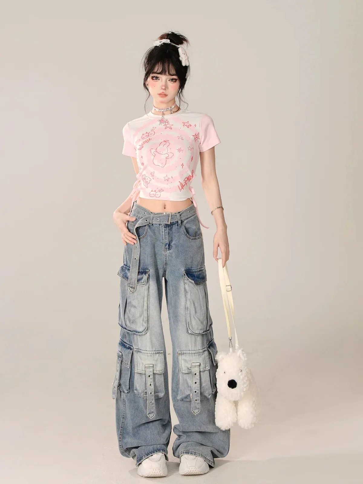 Short Girly Summer Rabbit Top
