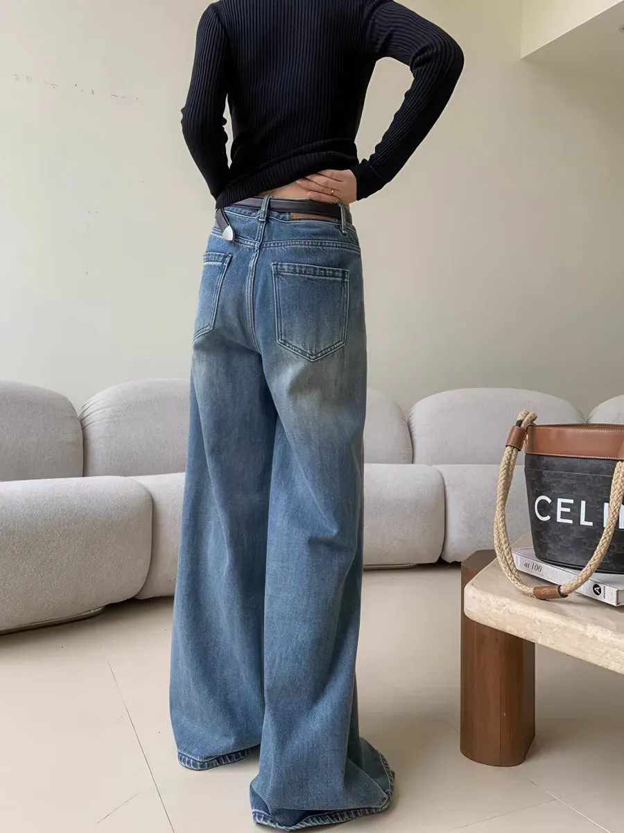 Straight Loose Wide-leg Jeans for Women