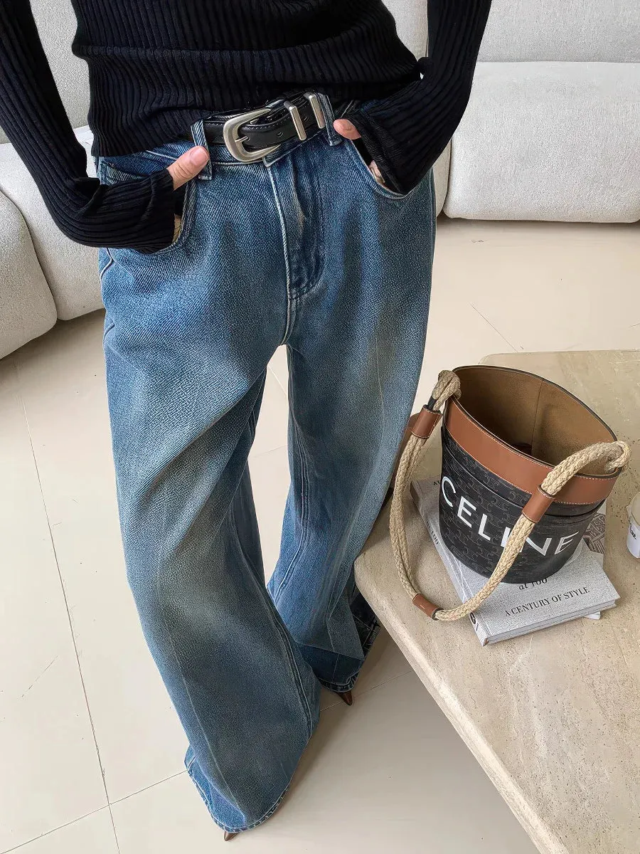 Straight Loose Wide-leg Jeans for Women