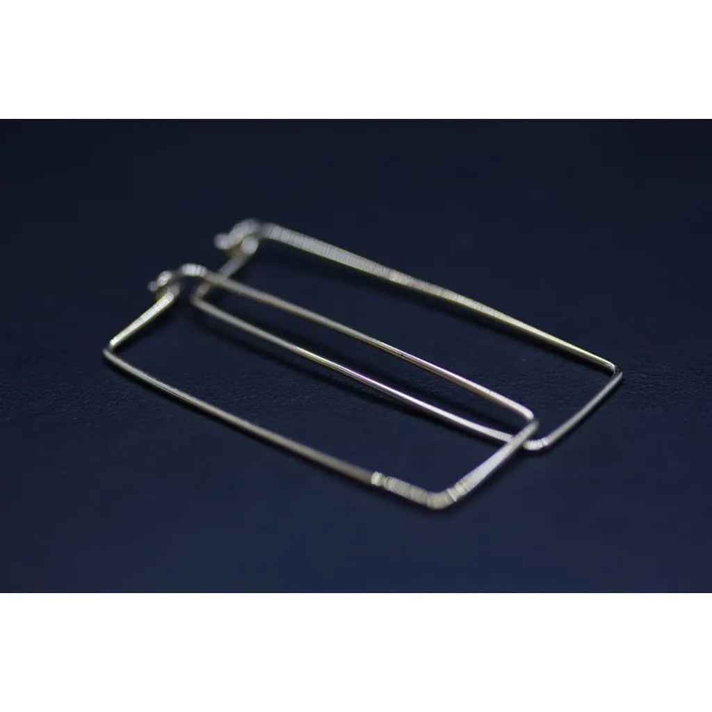 STYLISH GOLD RECTANGLE EARRINGS AT REGARD JEWELRY IN AUSTIN, TX