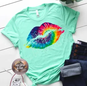 tie dye lips
