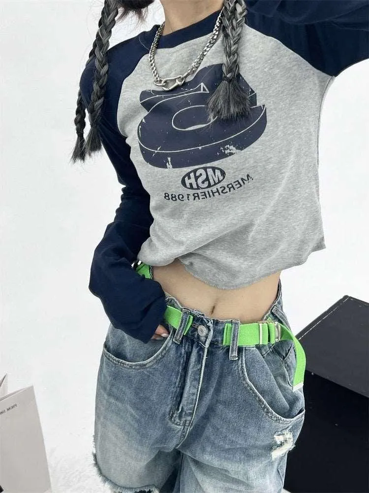 Vintage Patchwork Green Hippie T-Shirt for Women