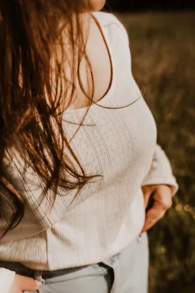 You & Milk Mama Mia Long Sleeve Pointelle Knit Nursing T-Shirt