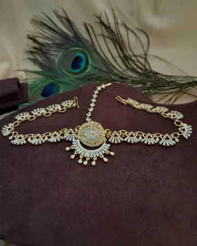 Zevarly Bridal Gold Borla With Matha Patti