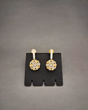 Zevarly Shaira Ad Two Tone Earrings